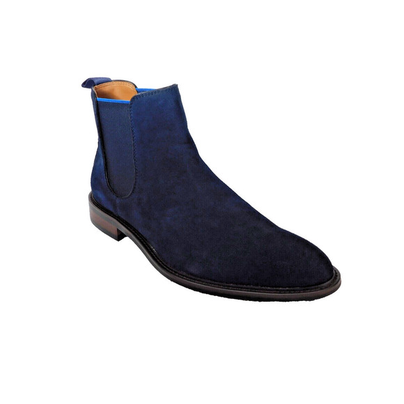 M46 Steve Madden Navy Suede Bronn Ankle Boot Size 12 M - Picture 1 of 6